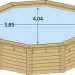 Dimensons piscine bois Maeva 400