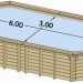 Dimensions piscine bois Maeva 600
