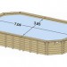 Dimensions piscine bois Maeva 700