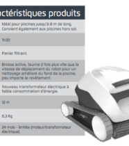 Caractéristiques techniques Dolphin E10